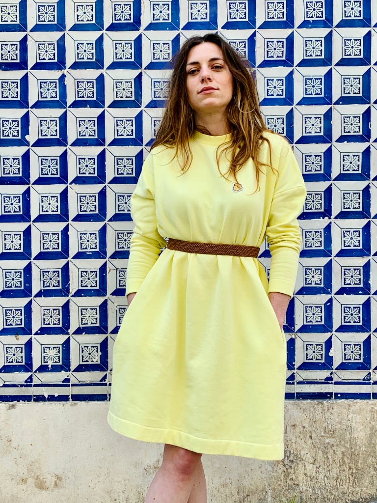 Célia Lobo - Dress BOLOTA Limão - 100% Organic Cotton